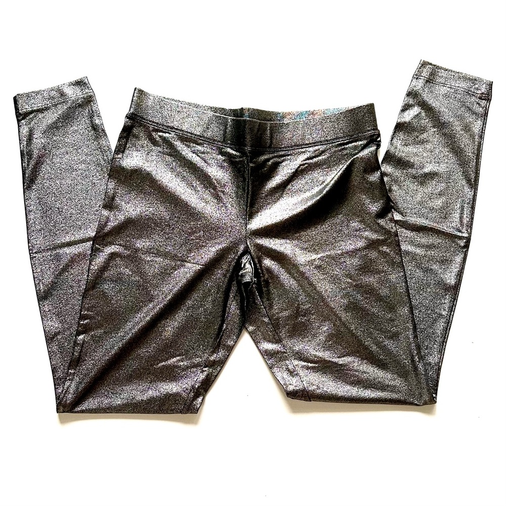 Express Shiny Silver Leggings